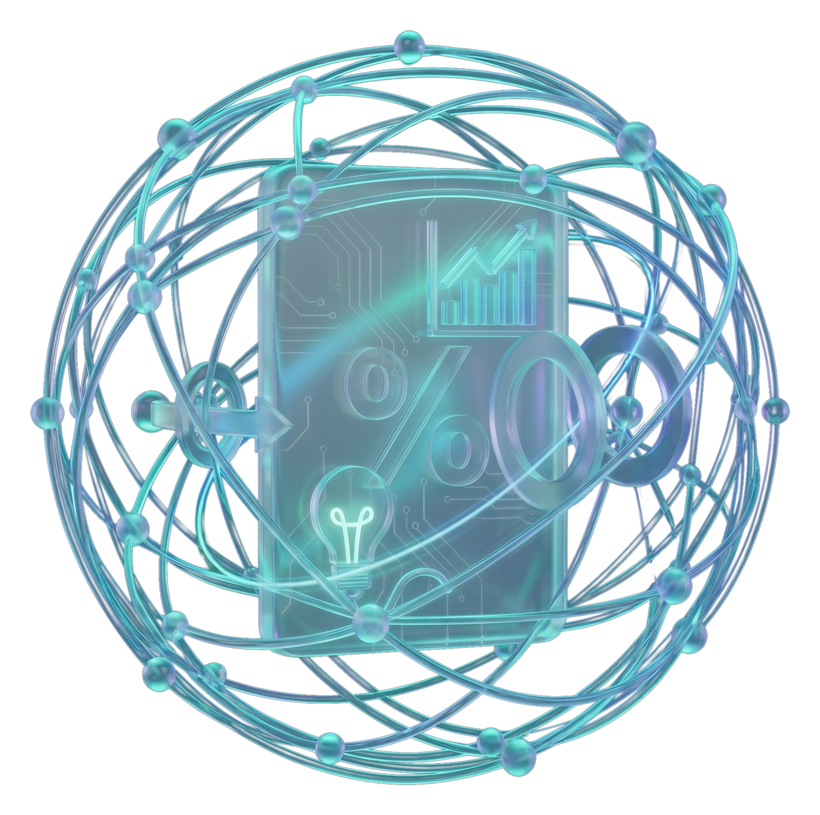 An abstract glass orbital network sphere