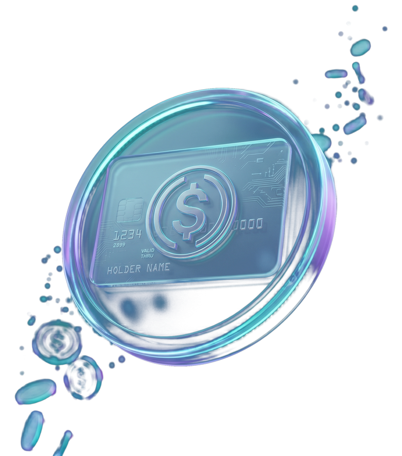 A glowing crypto-friendly account visual